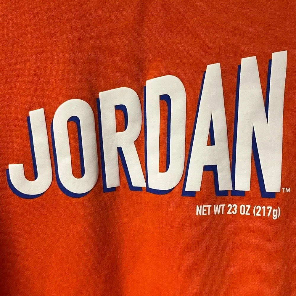 Jordan Flight MVP Orange Crewneck Sweatshirt Michael Jordan Mens Large L